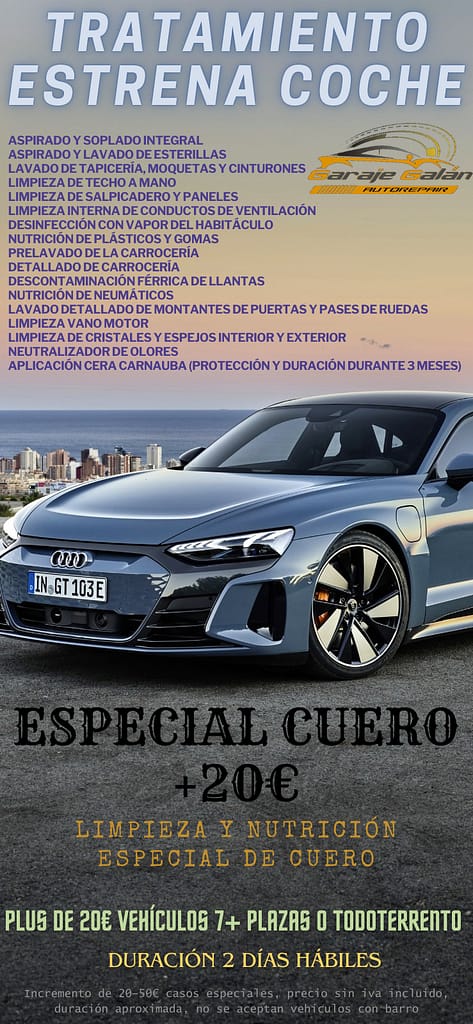 Limpieza tratamiento estrena coche